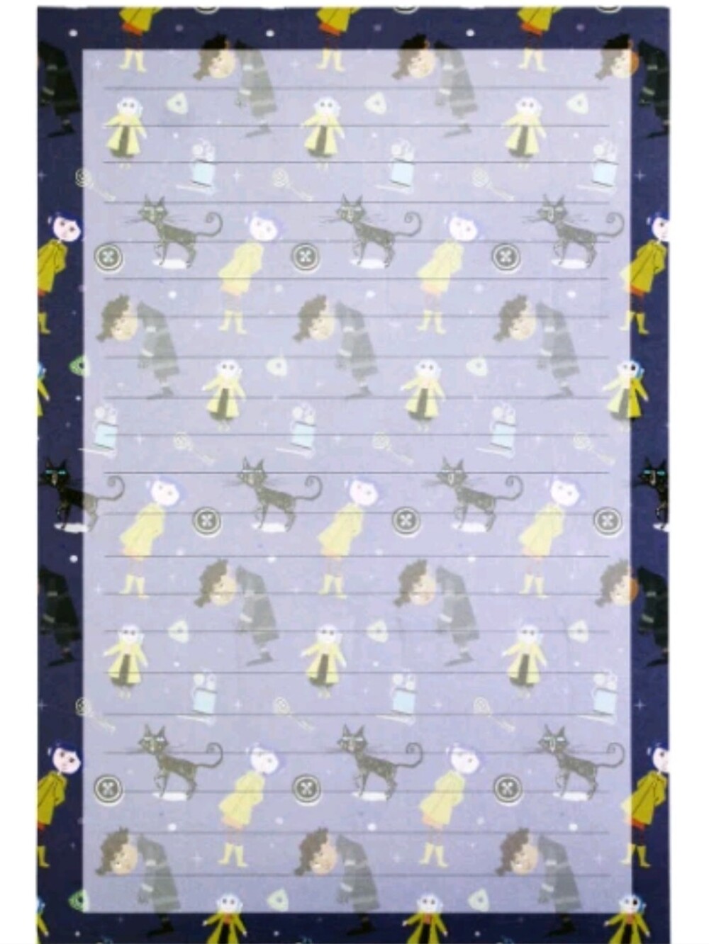 Coraline Purple Patterned Lined Notepad
